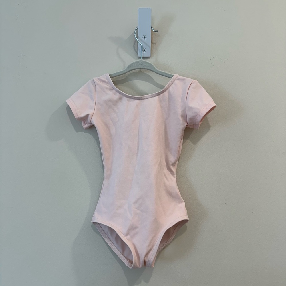 Capezio Little Girls Pink Short Sleeve Leotard size s/ch